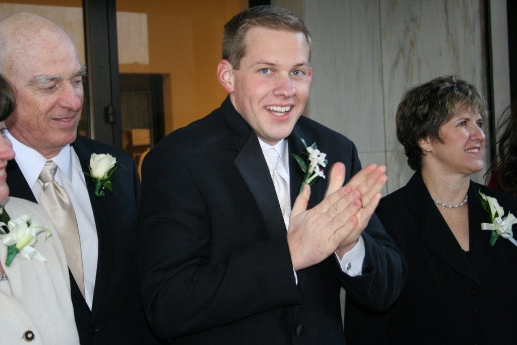 Gordon in a suit