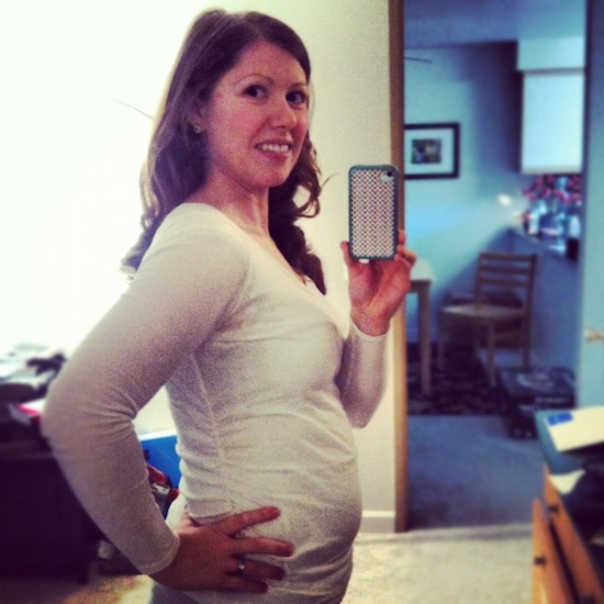 Lauren pregnant mirror selfie