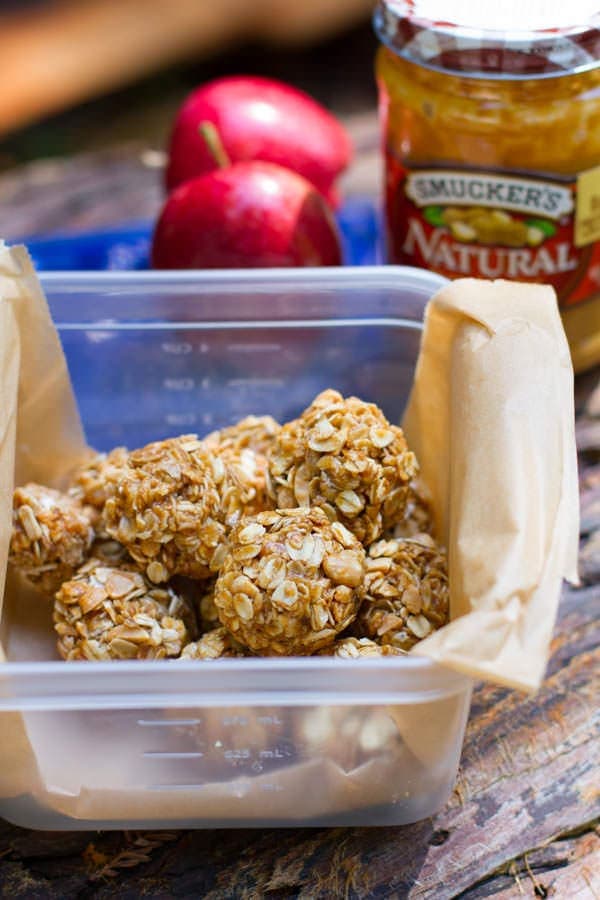 Double Peanut Granola Bites