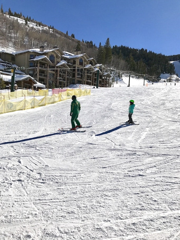 Brooke learning how to ski