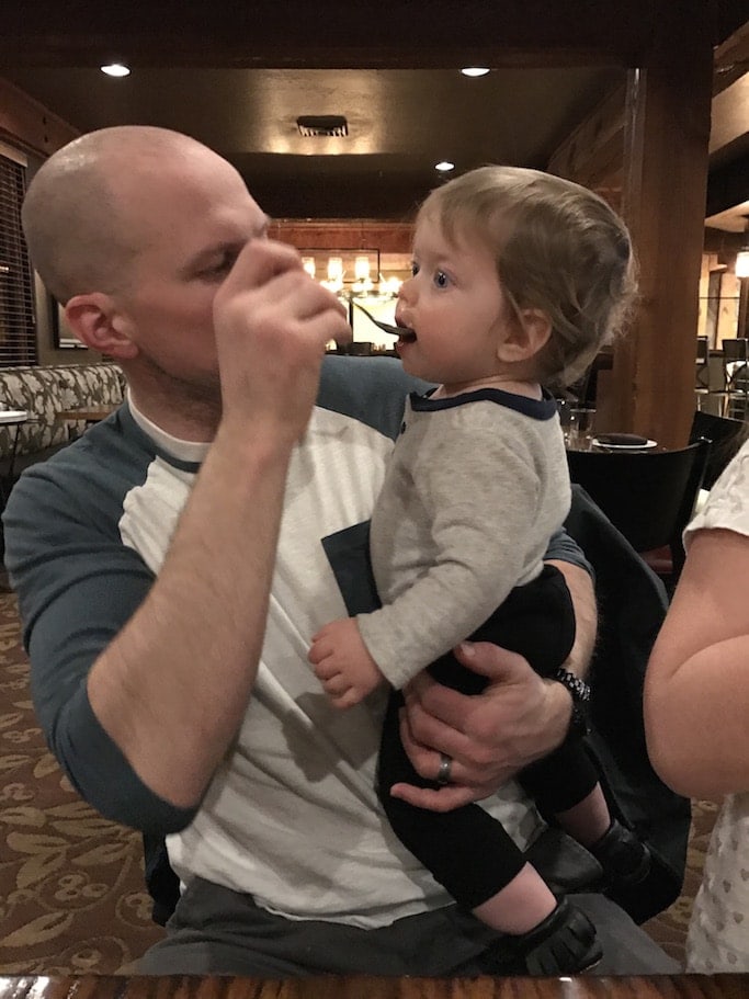Gordon feeding Eddie