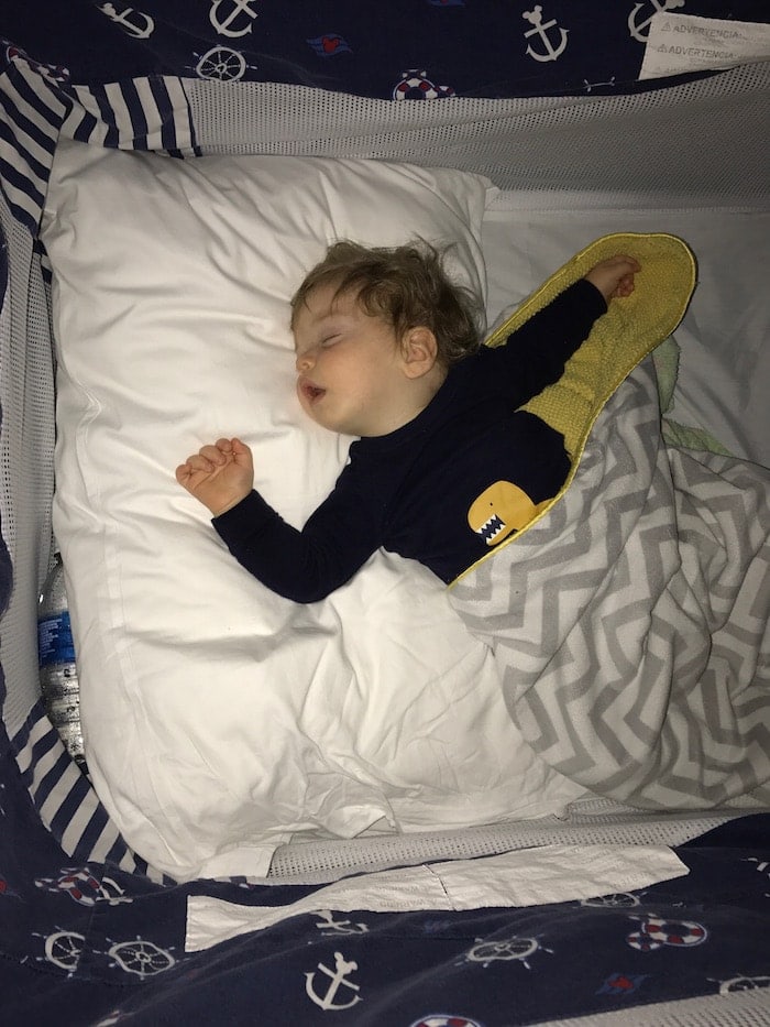 A boy lying on a bed