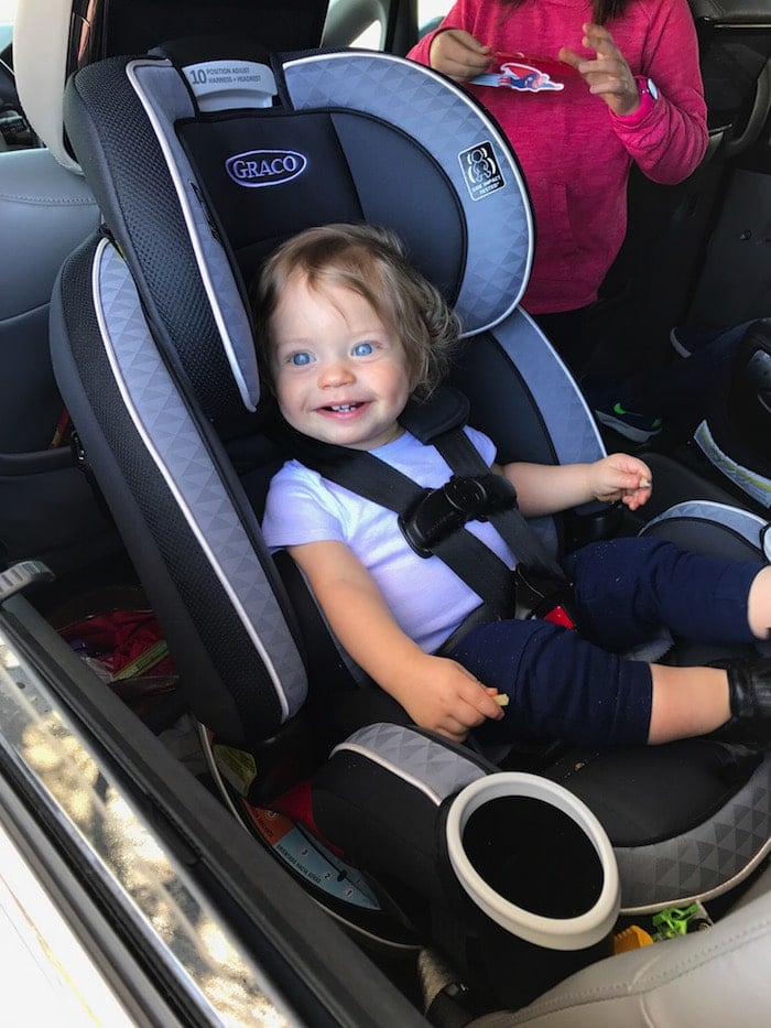 Eddie in a carseat