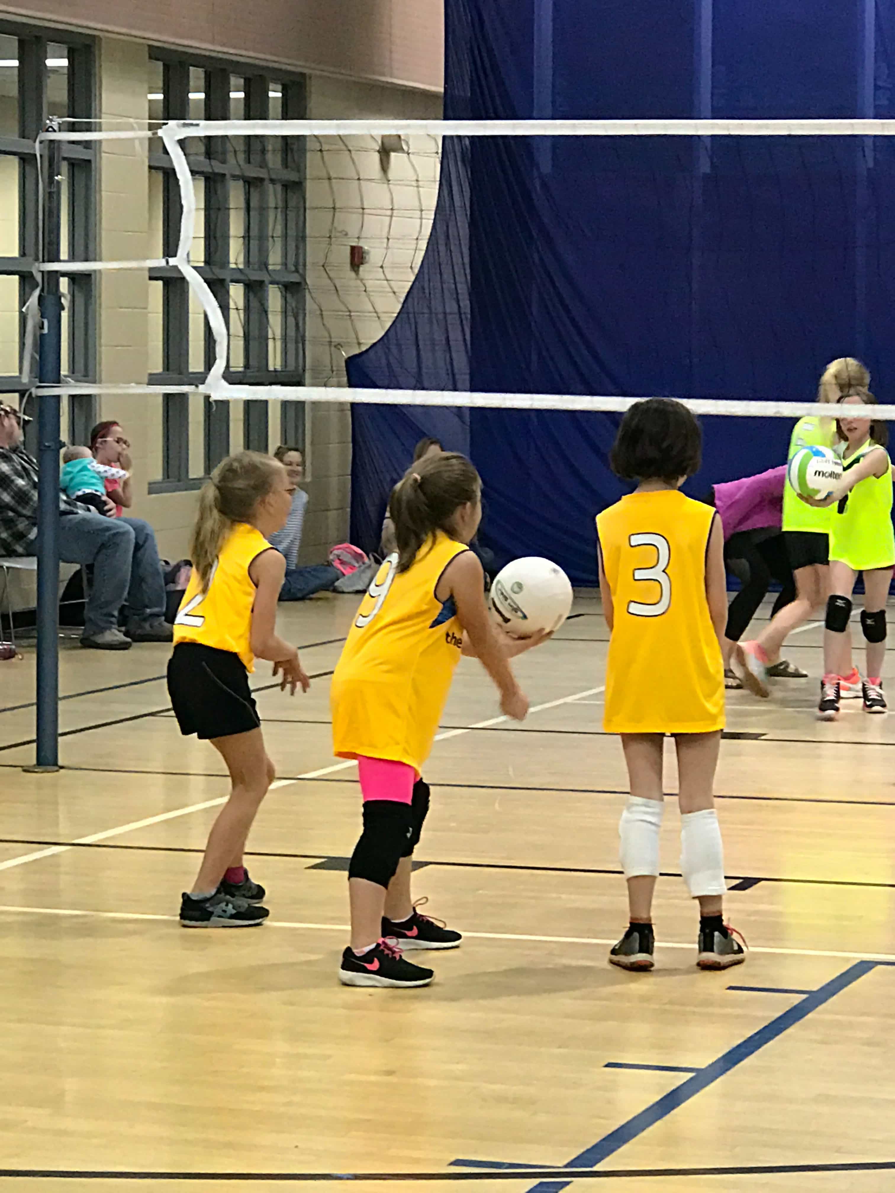 Brooke playing volleyball