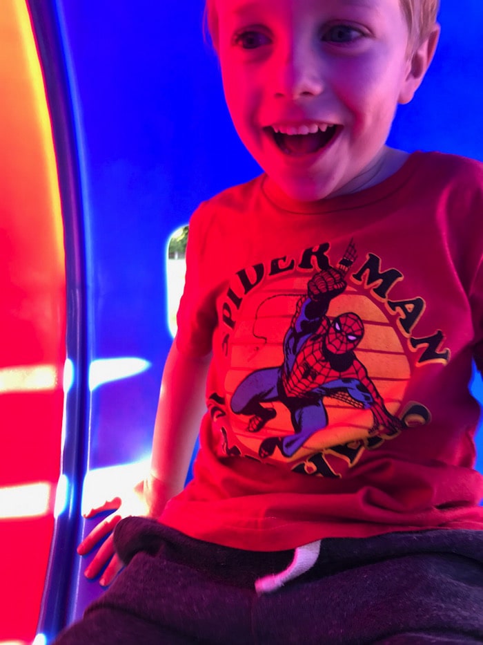 Blake in a play structure