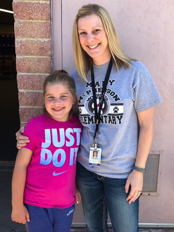 Brooke with her teacher