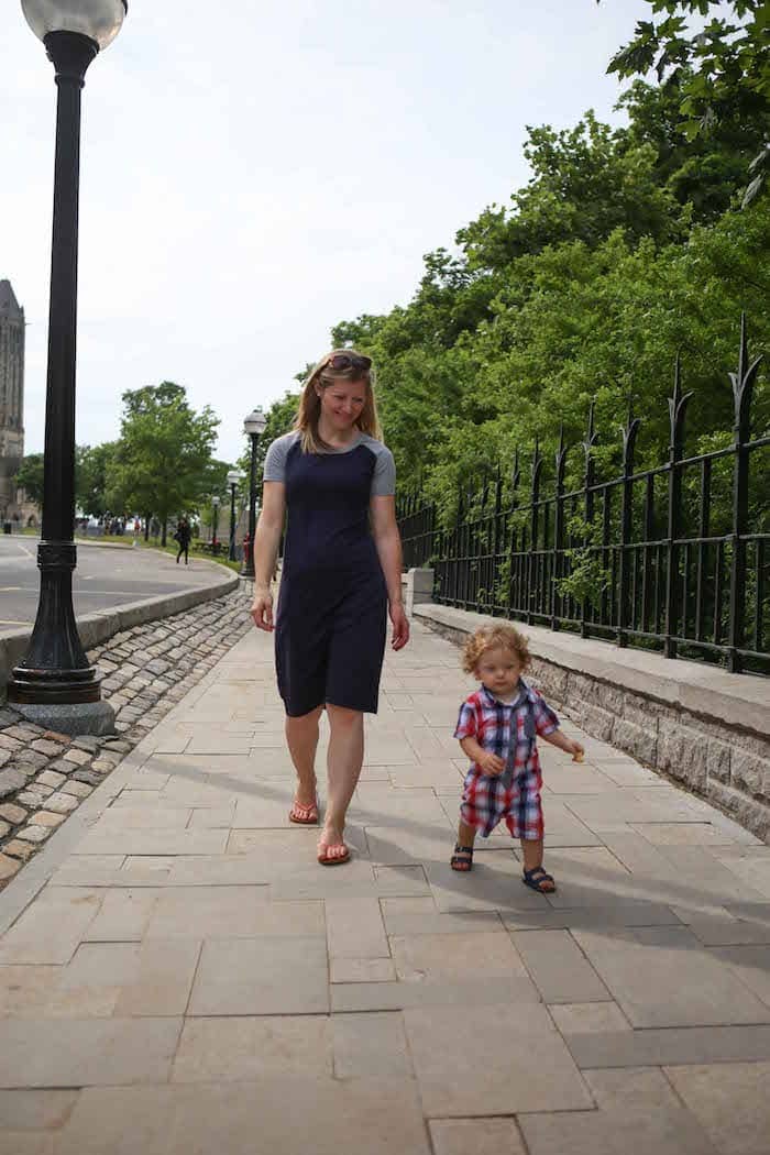Lauren walking with Eddie