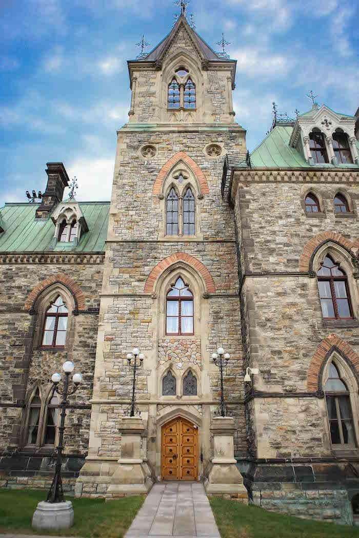 A large stone building