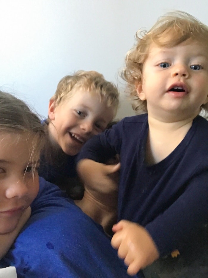 The kids in front of Lauren\'s face