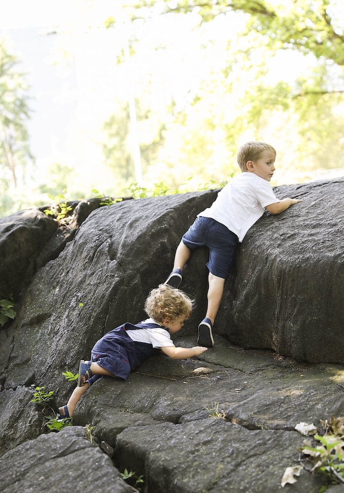 Blake and Eddie climbing