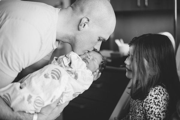 Gordon kissing baby blake