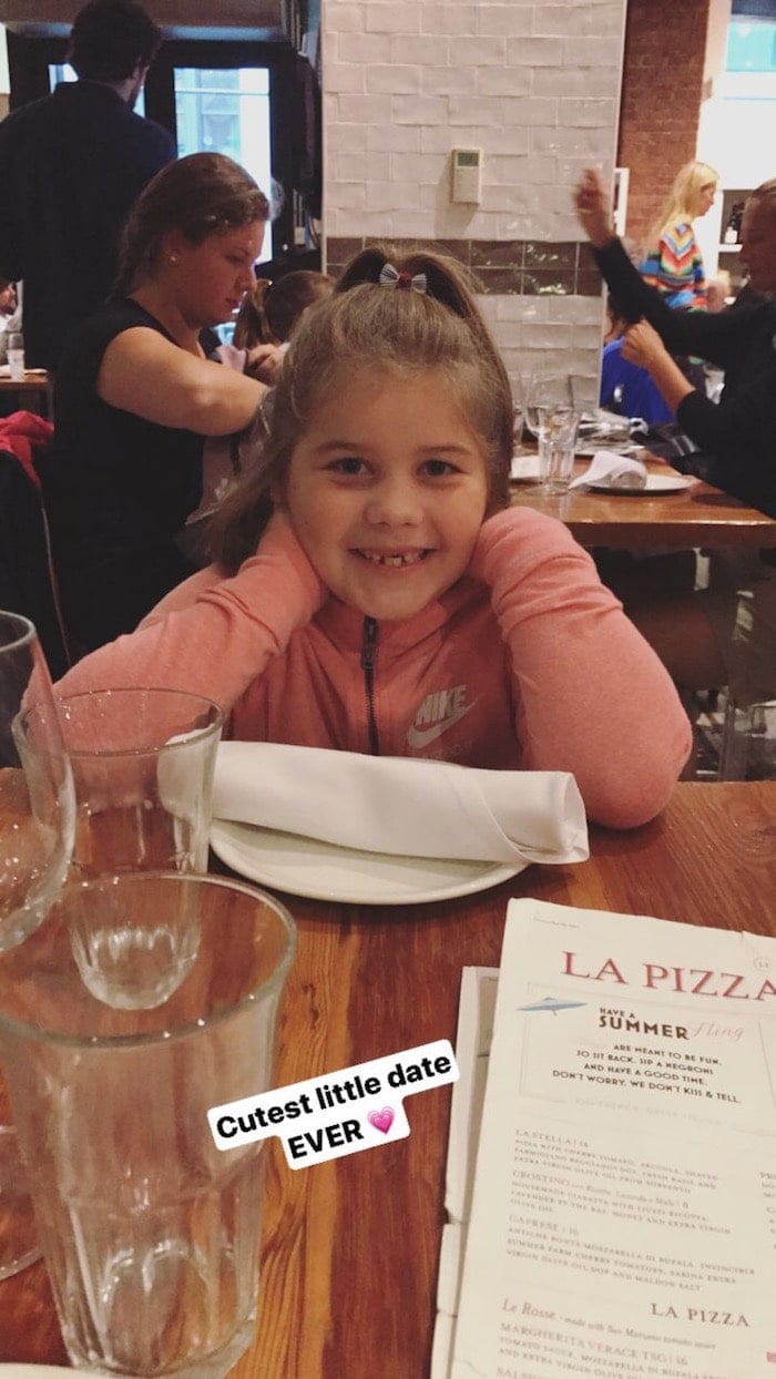 Brooke at a table