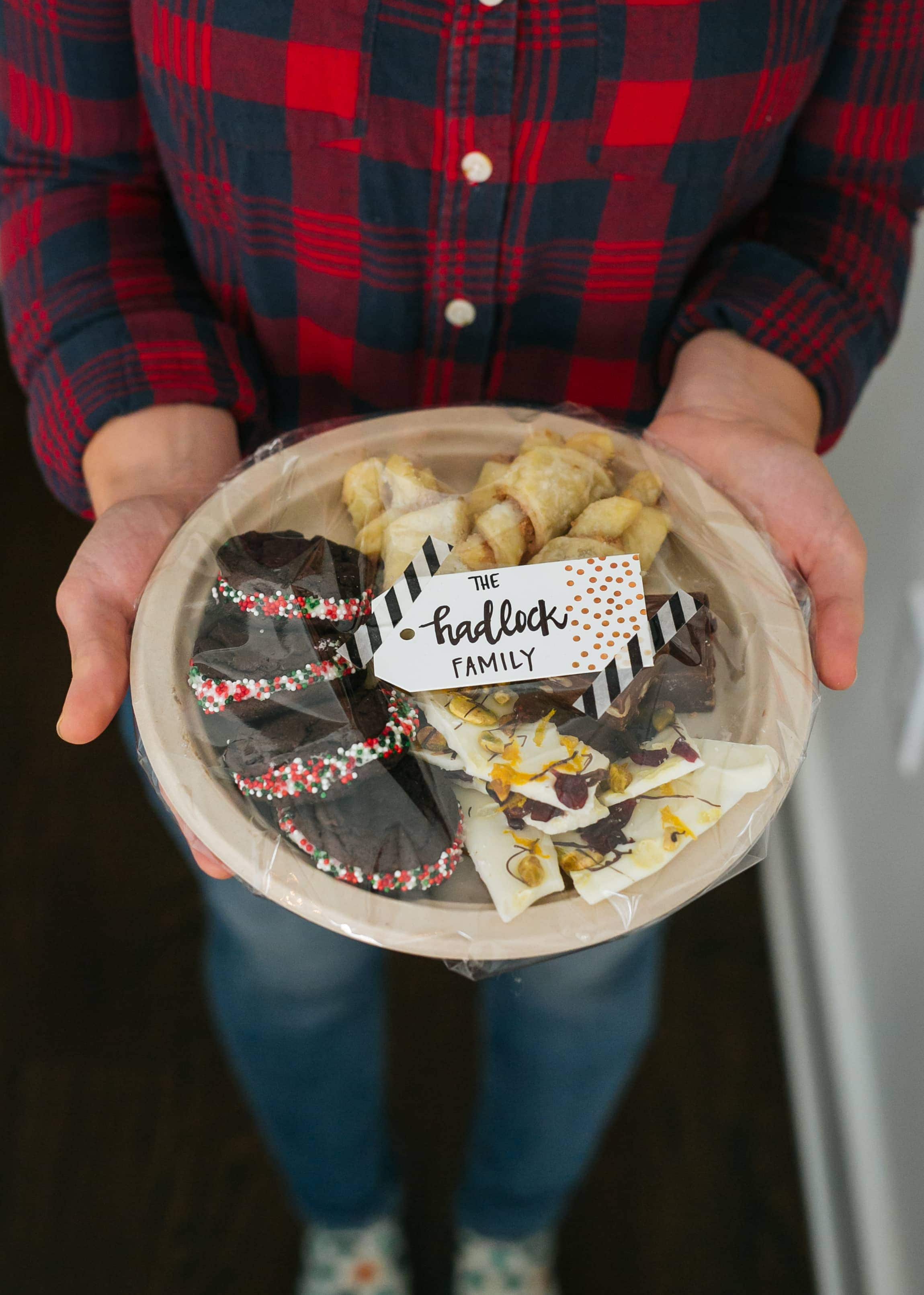 Christmas cookie plate