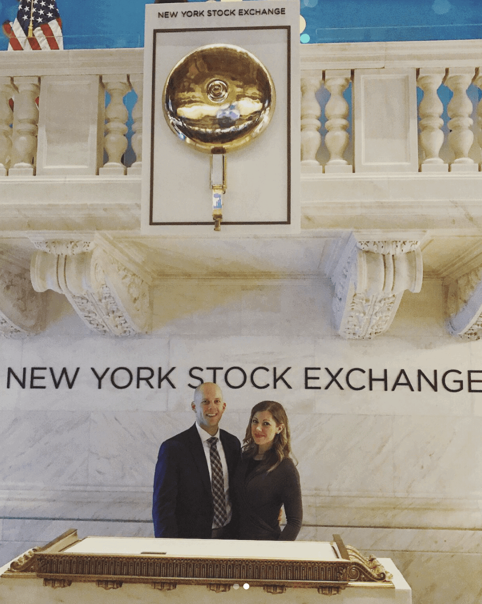 Lauren and Gordon at the NY Stock Exchange