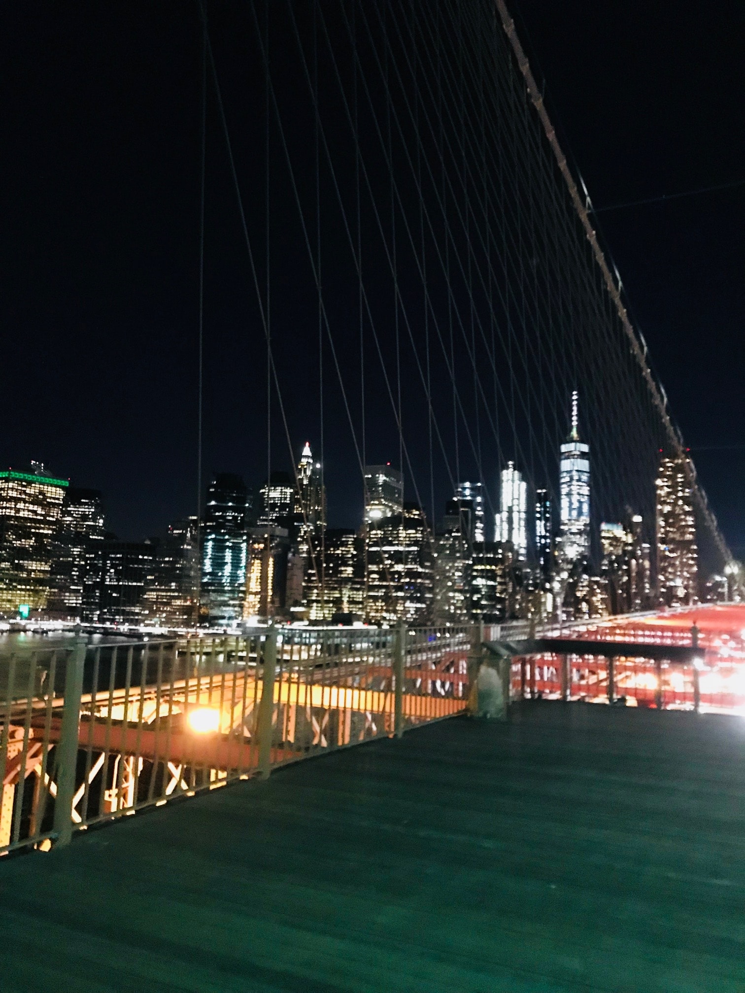 A view of a city at night
