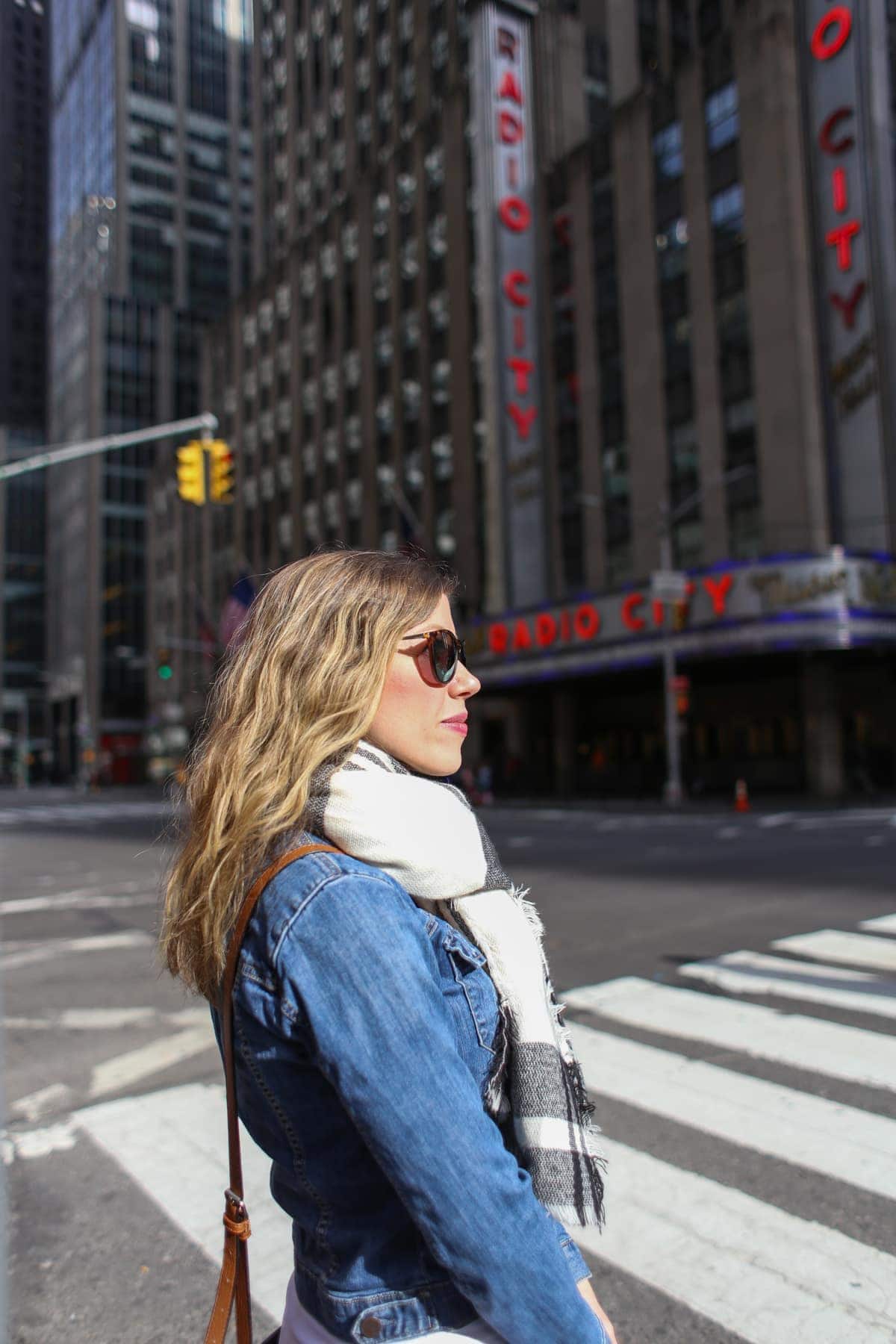 Lauren next to Radio City Music Hall