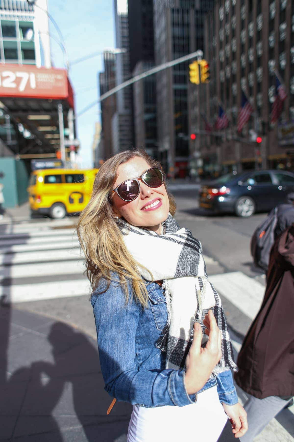 Lauren next to Radio City Music Hall