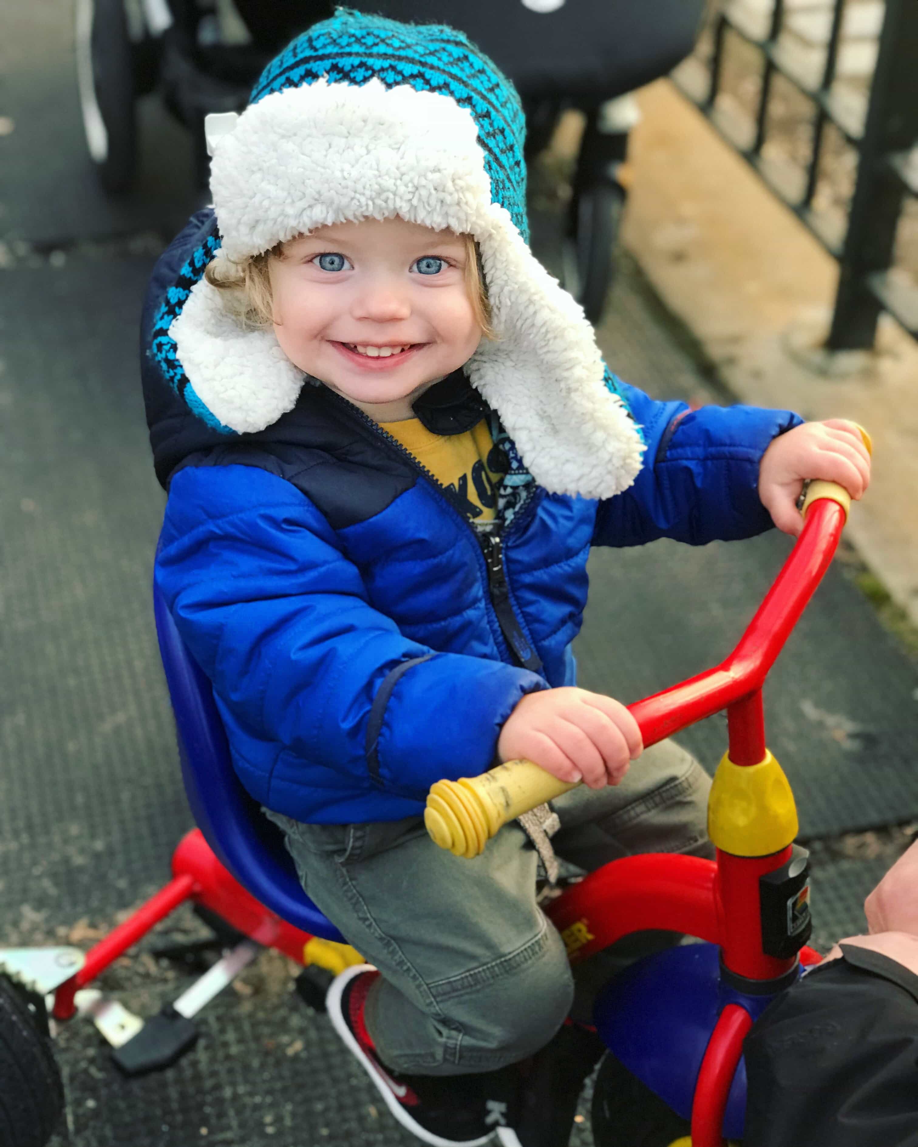 Eddie on a bike