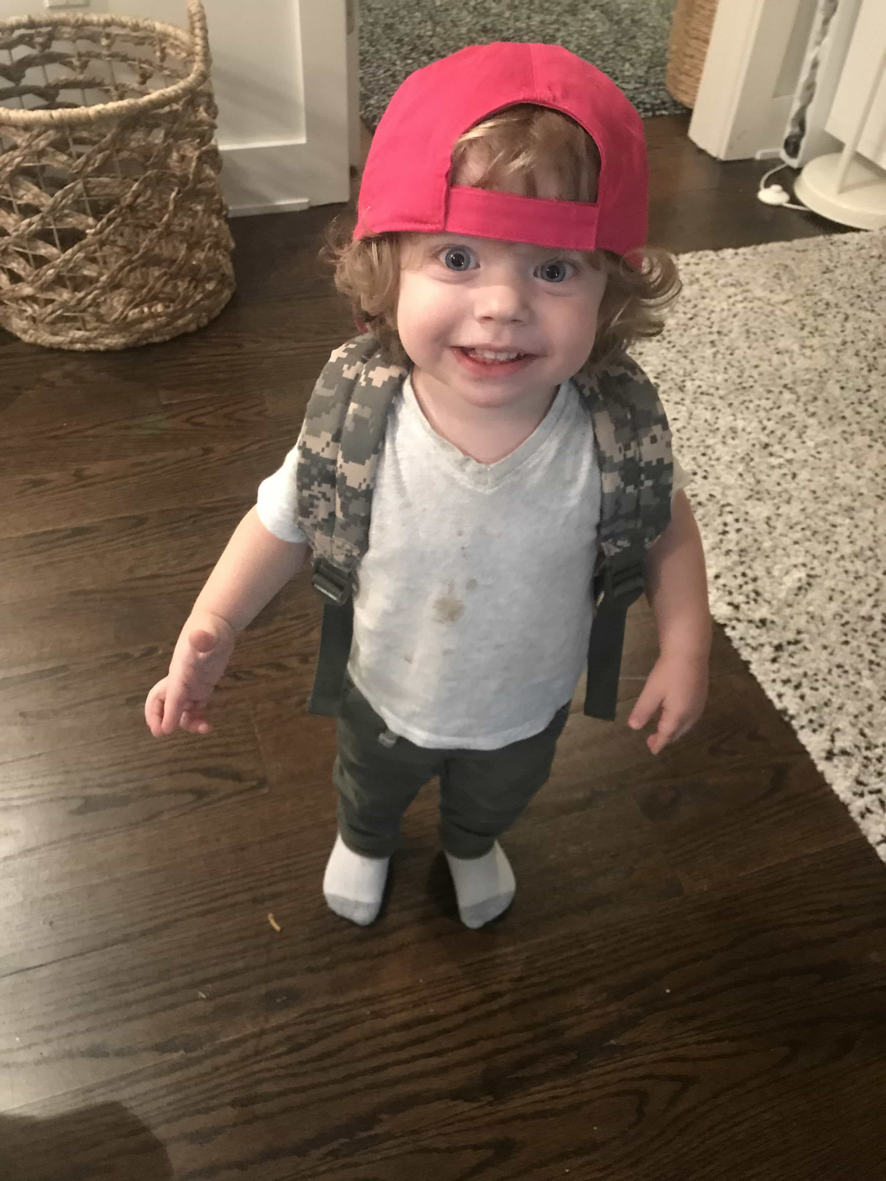 Eddie wearing a hat