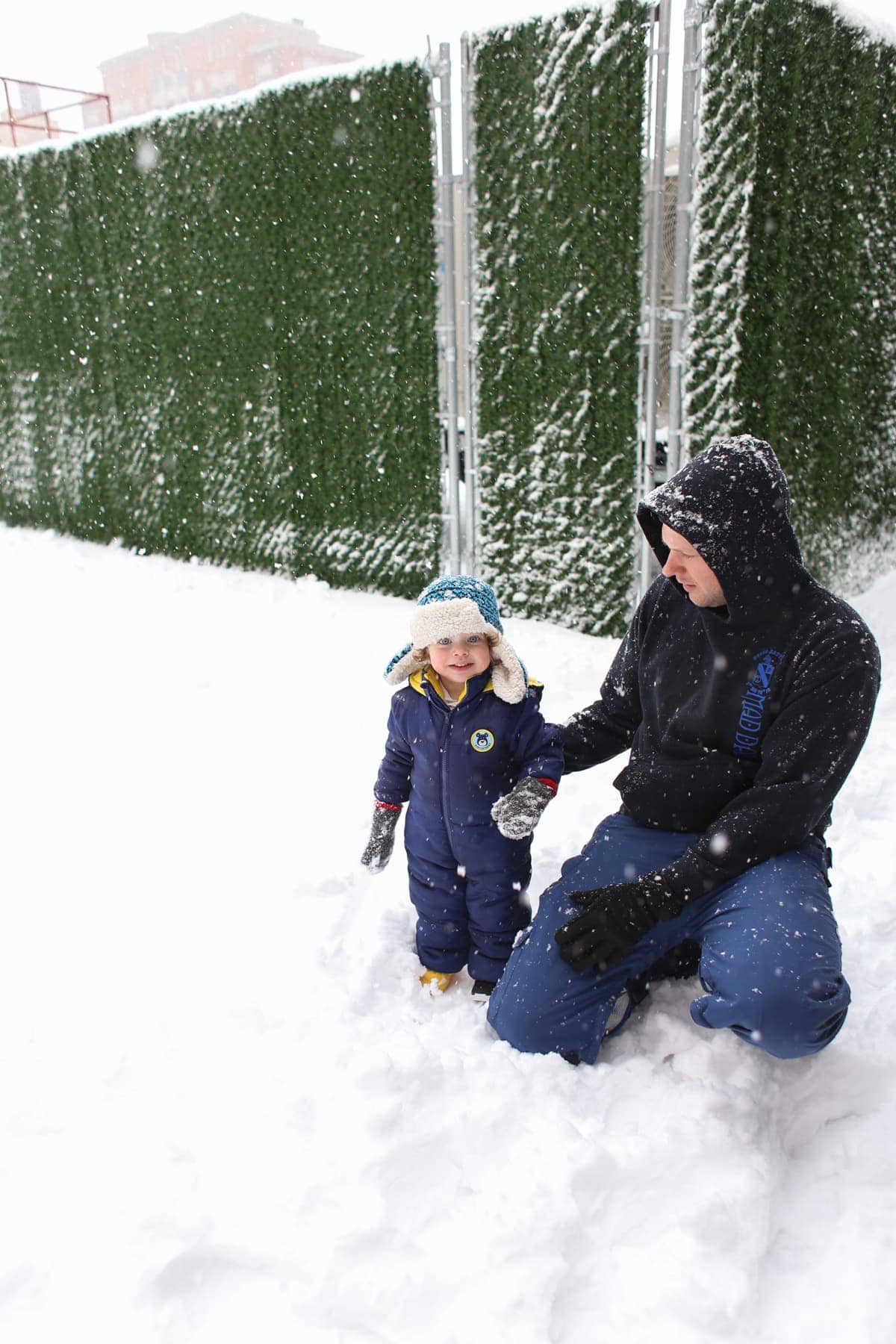 Gordon and Eddie in the snow
