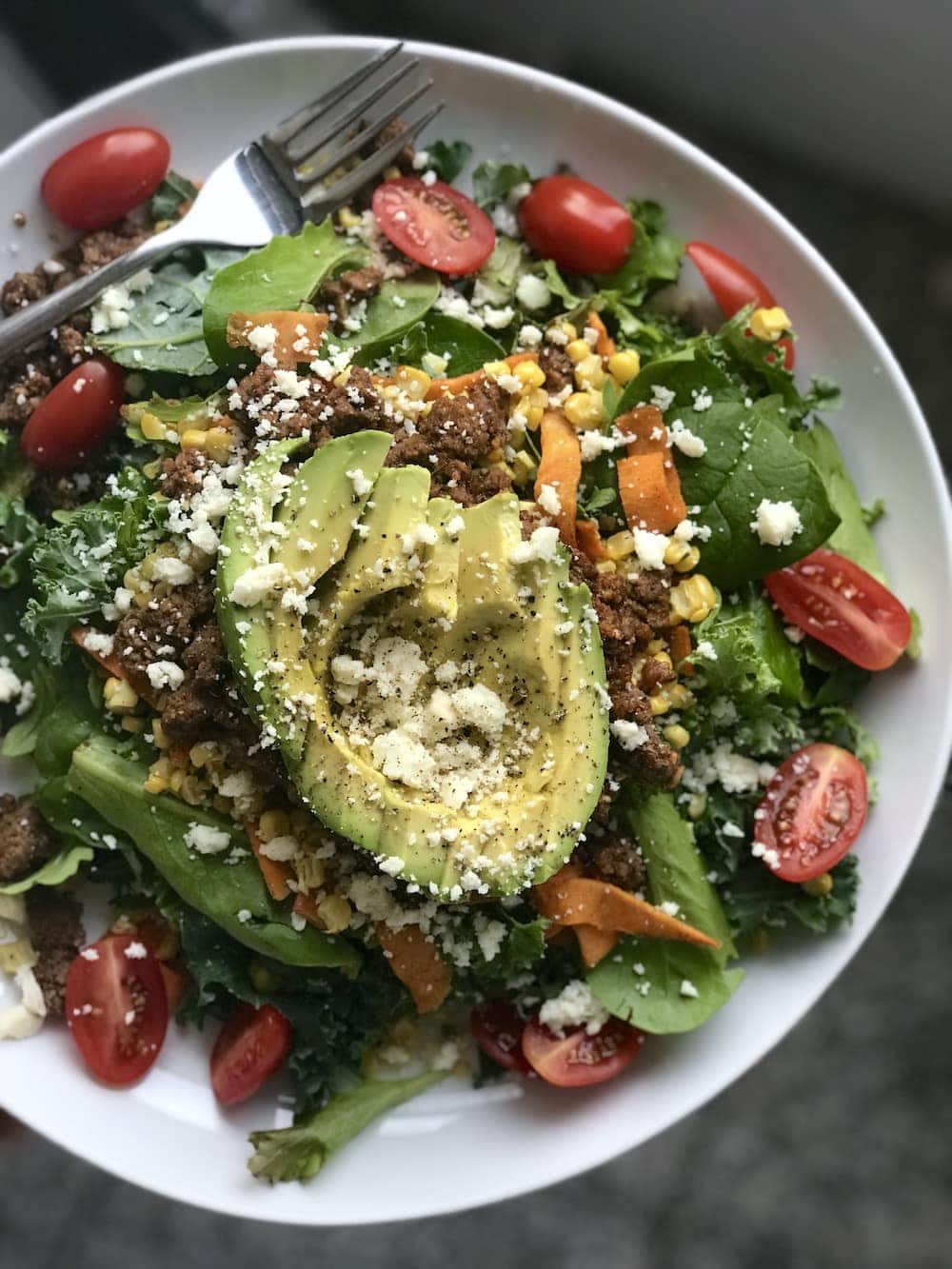 A plate of salad