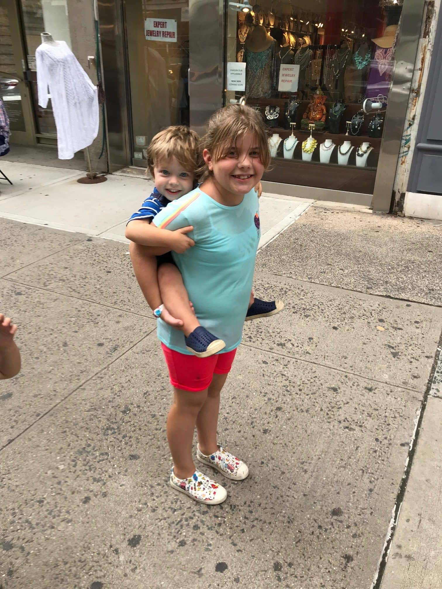 Brooke with Eddie on her back