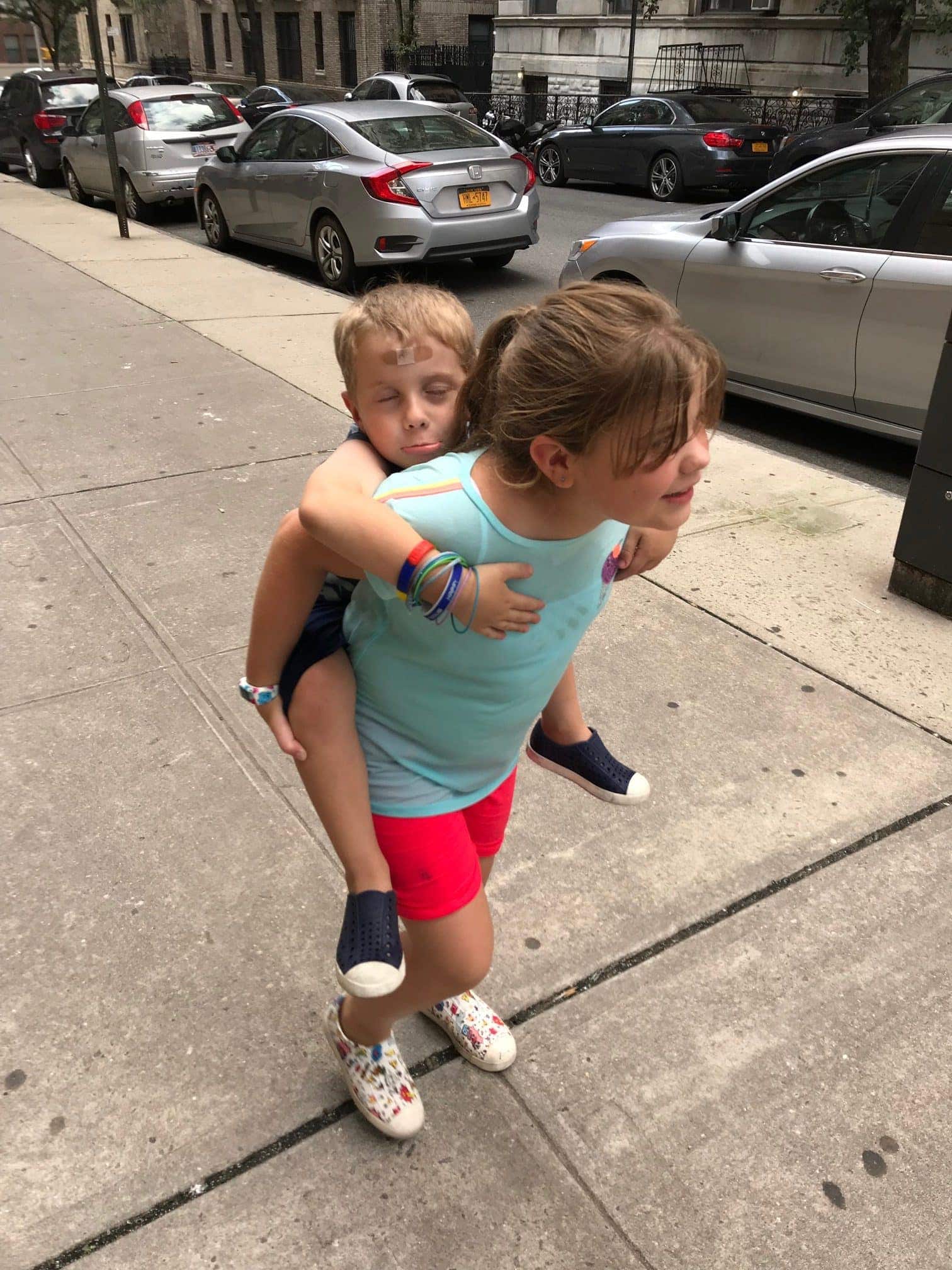 Brooke with Eddie on her back