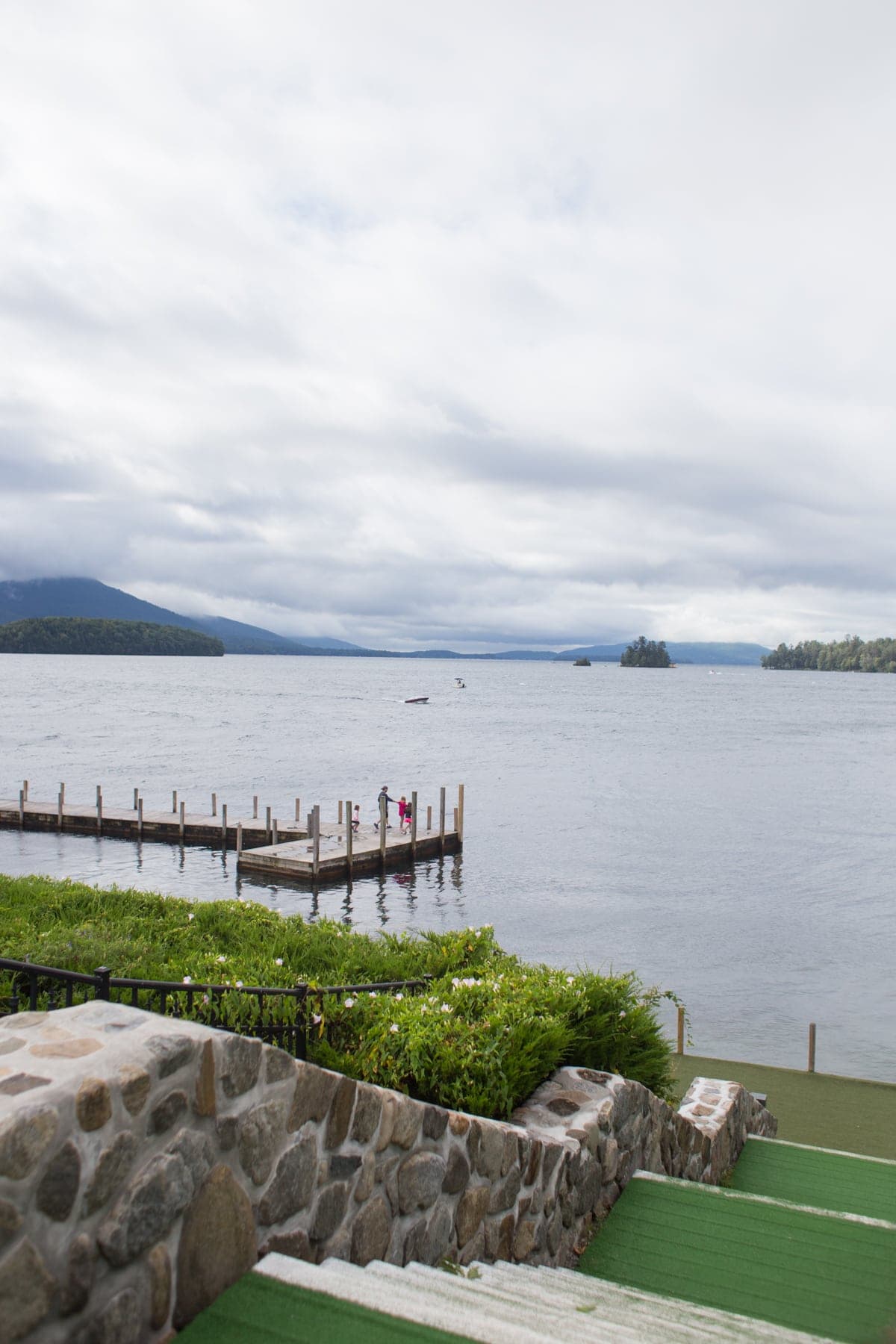 A bridge over a body of water