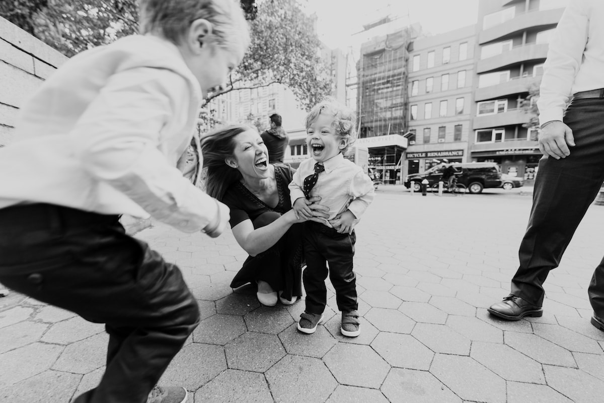 Lauren and Eddie with Blake in the foreground
