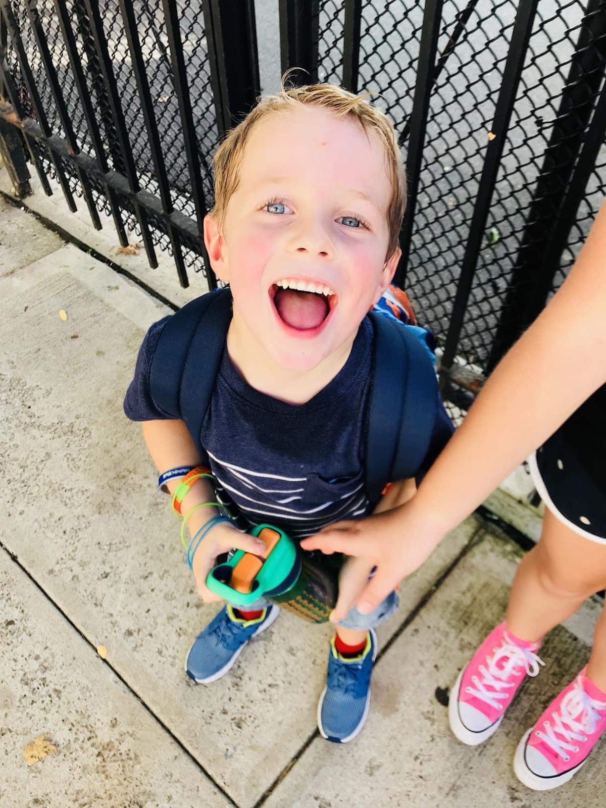 Blake smiling at the camera