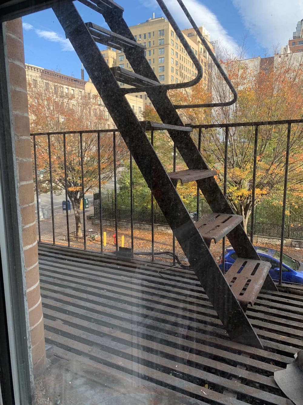 Looking at the fire escape