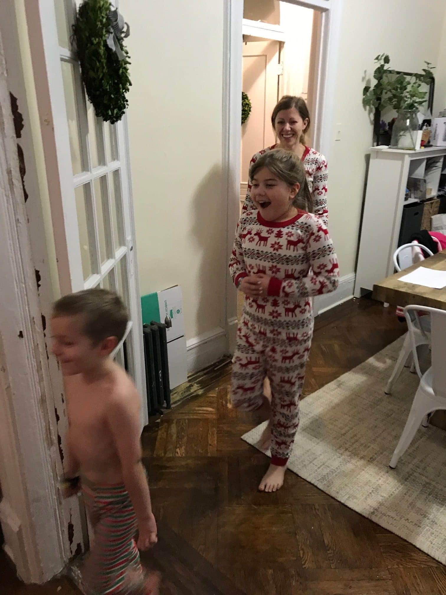 Brennan family Christmas morning