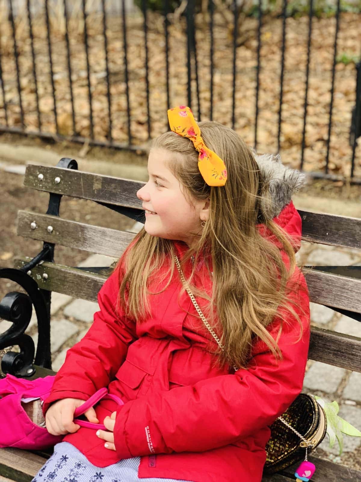 A person sitting on a bench