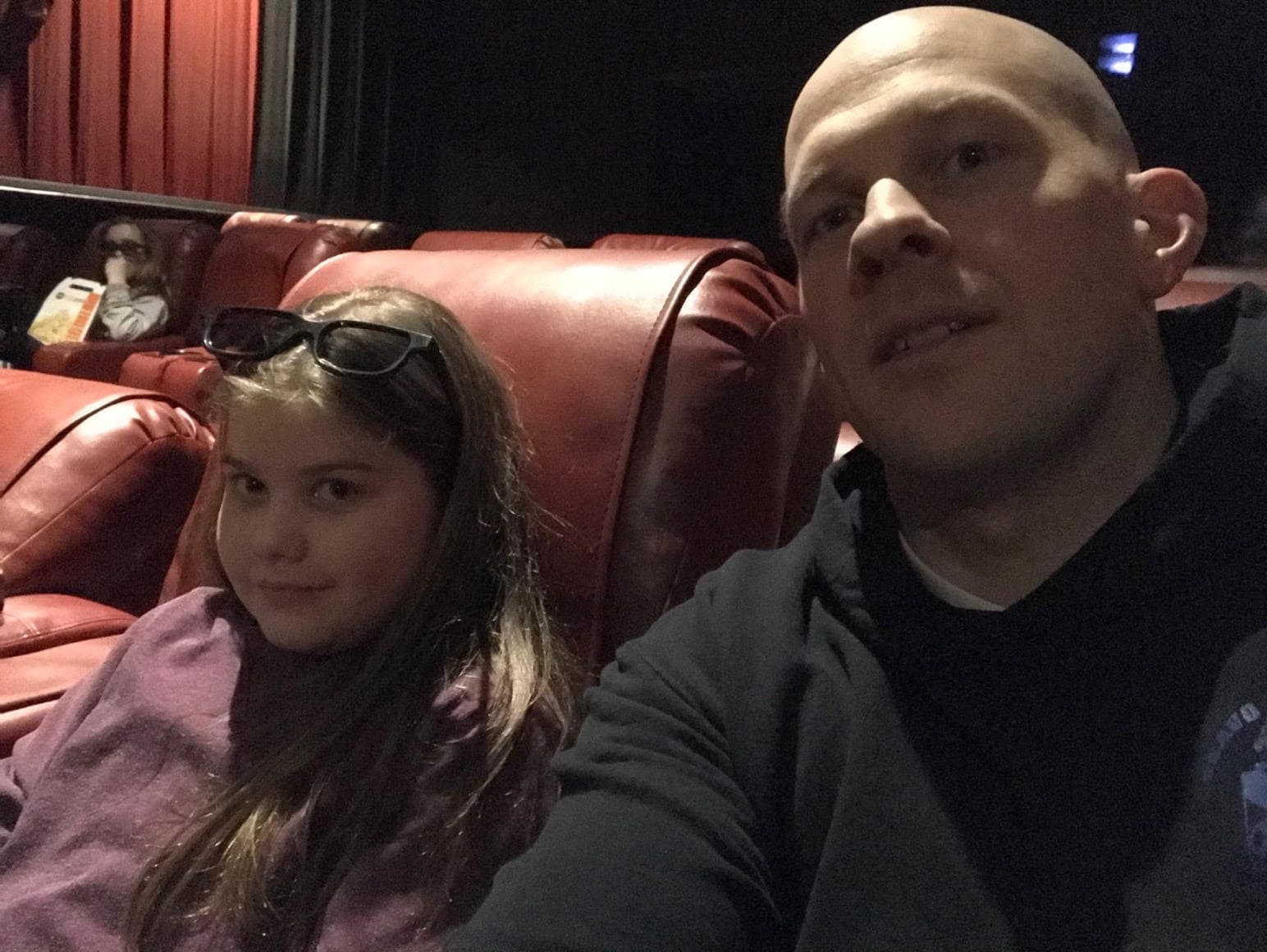 Brooke and Gordon at the movie theater