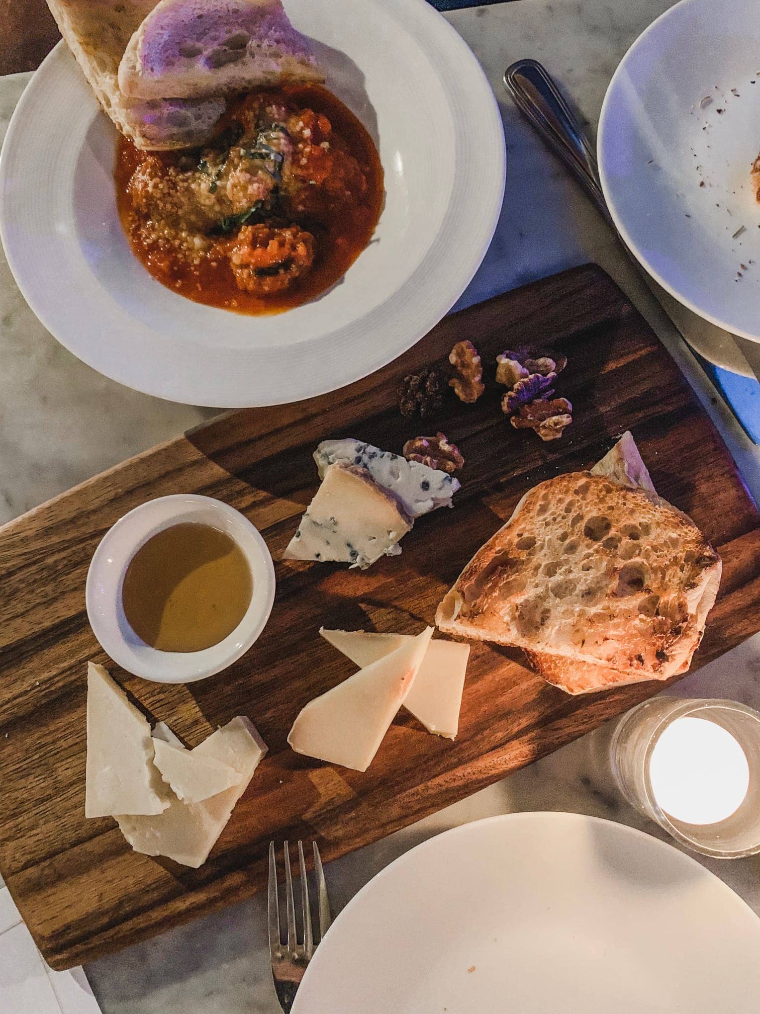 A plate of food on a table