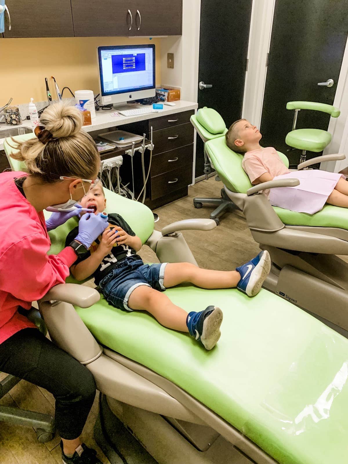 Blake and Eddie at the dentist