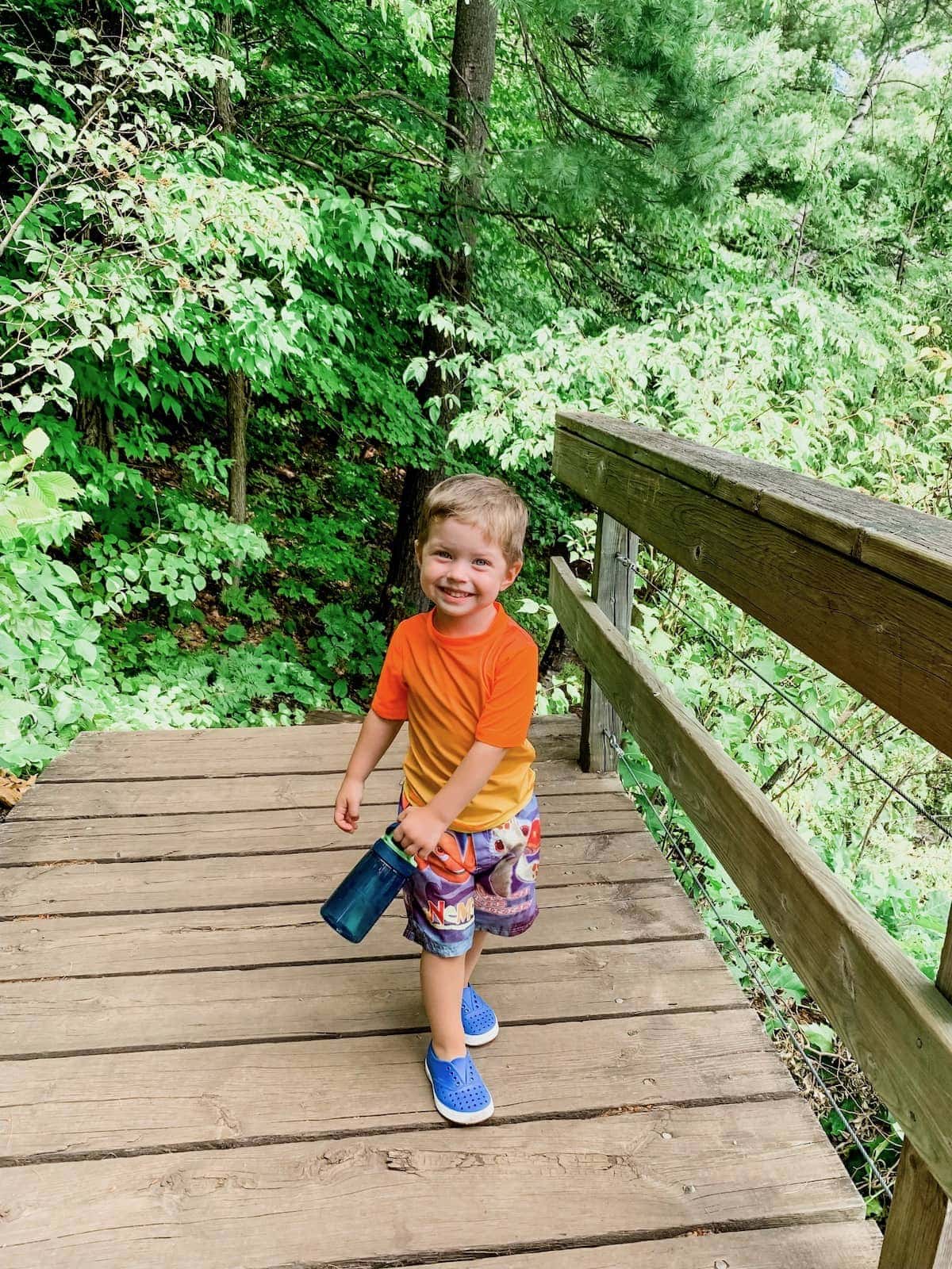 Eddie on a bridge