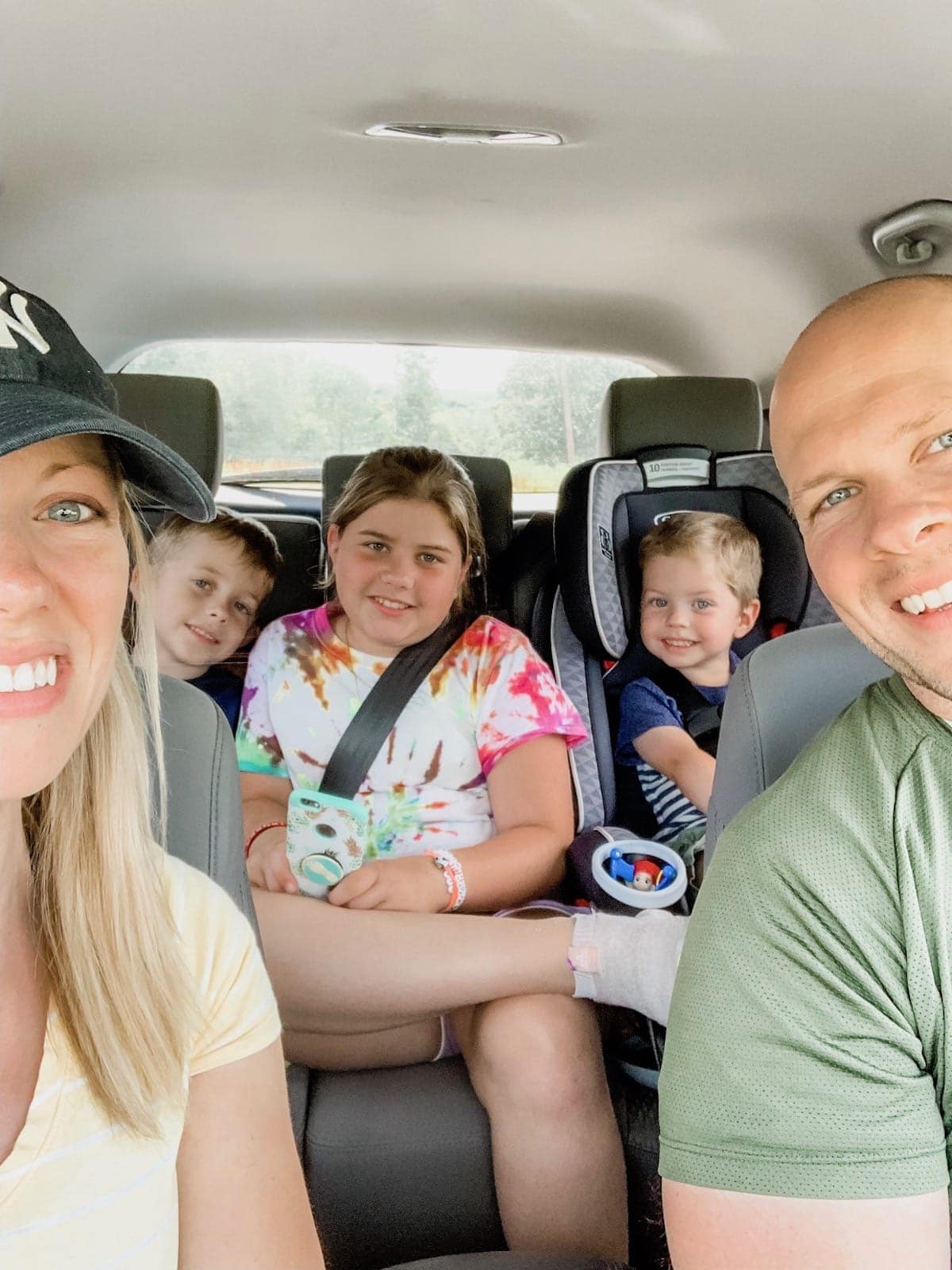 Brennan family car selfie