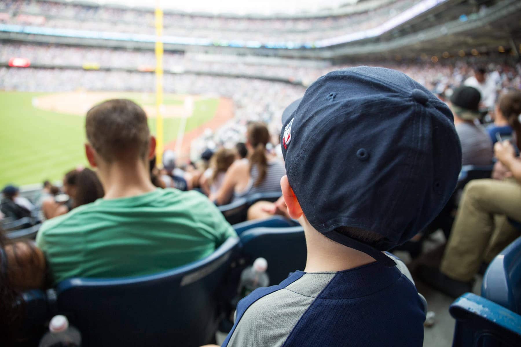 Eddie watching baseball