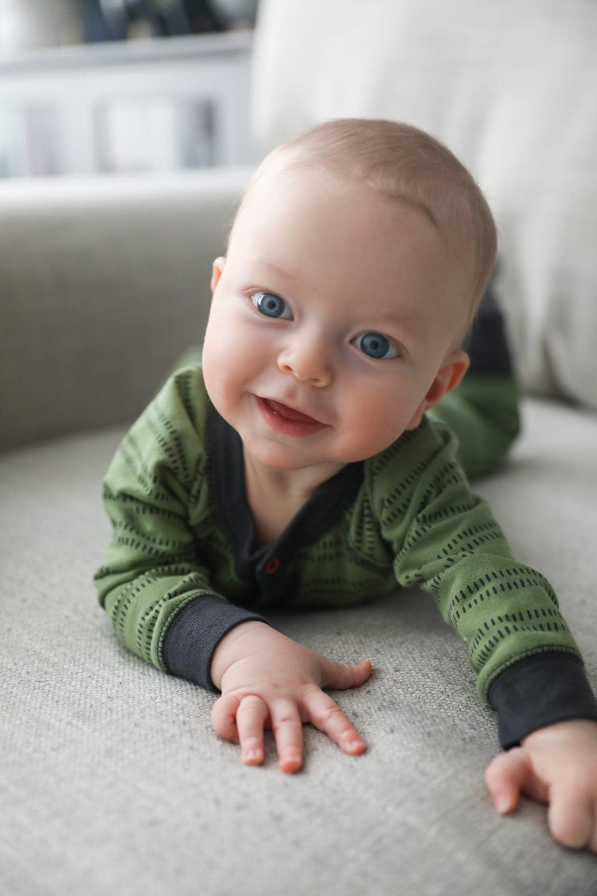 Porter sitting on a couch 