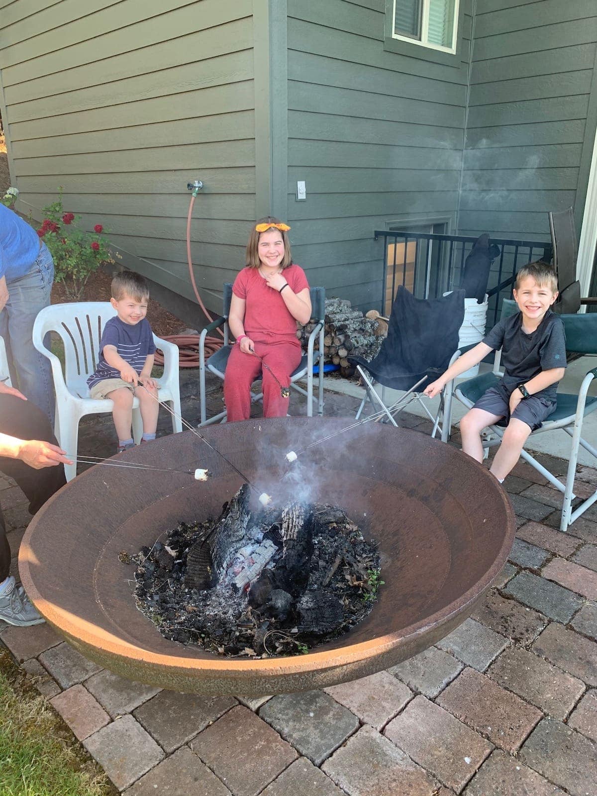 around the fire pit