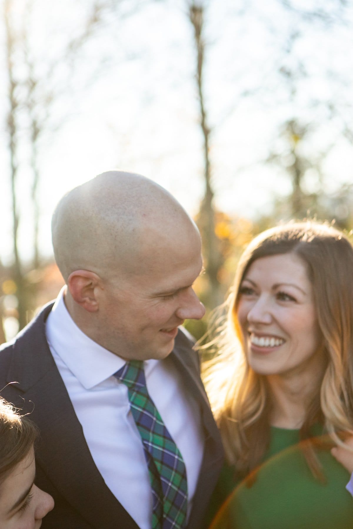 wife smiling at husband