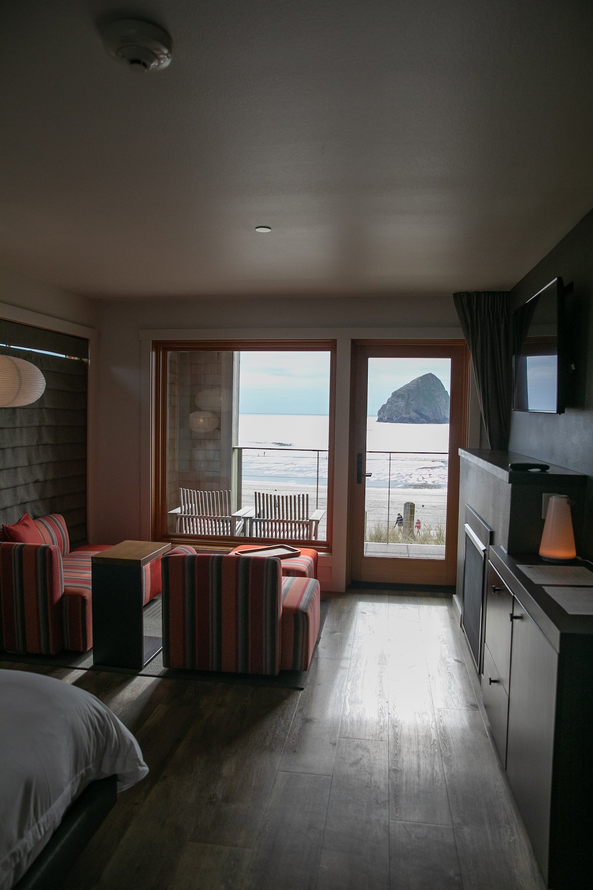 hotel room view of beach