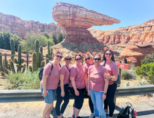 group of ladies in cars land