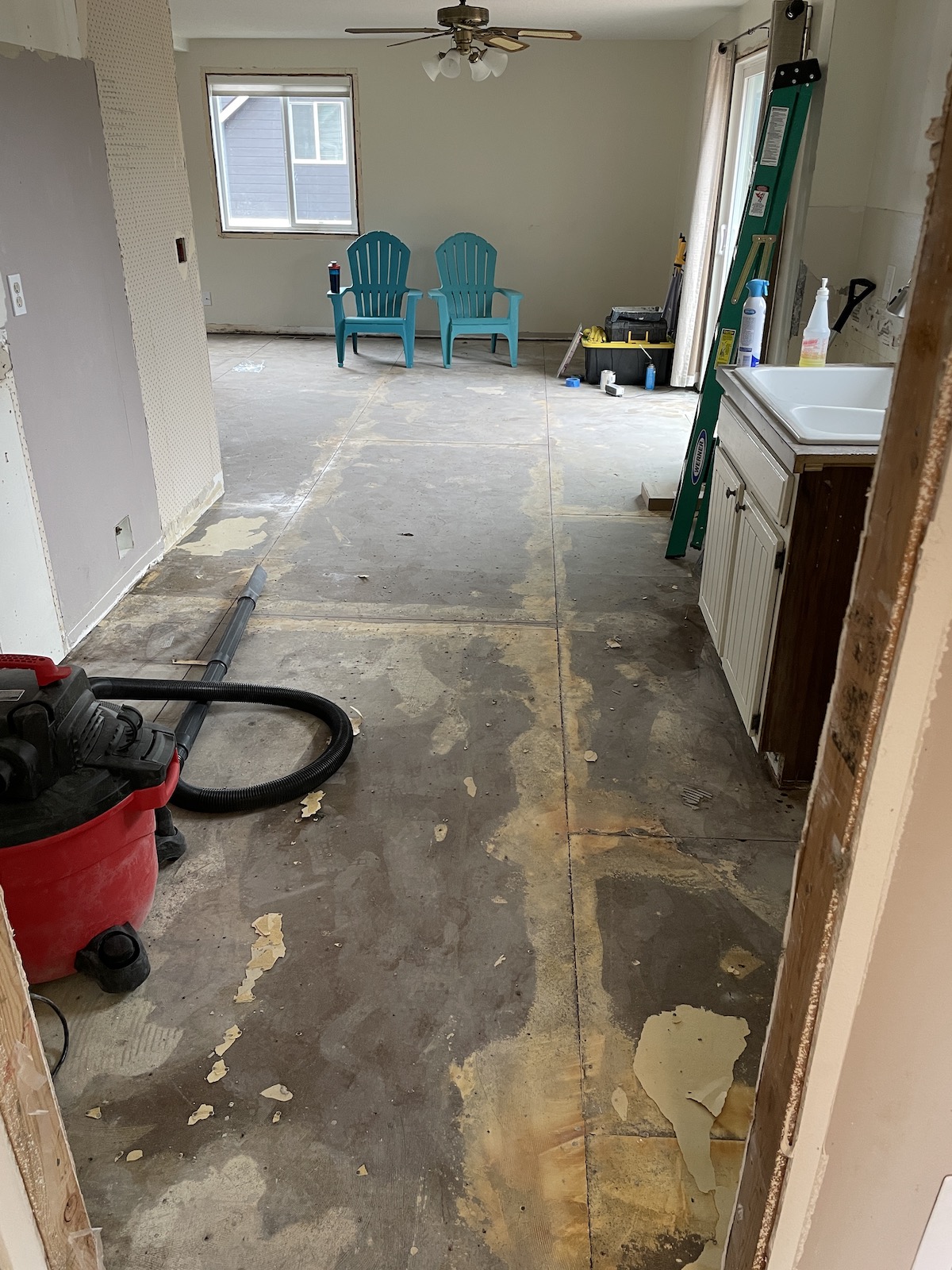 demo'd kitchen
