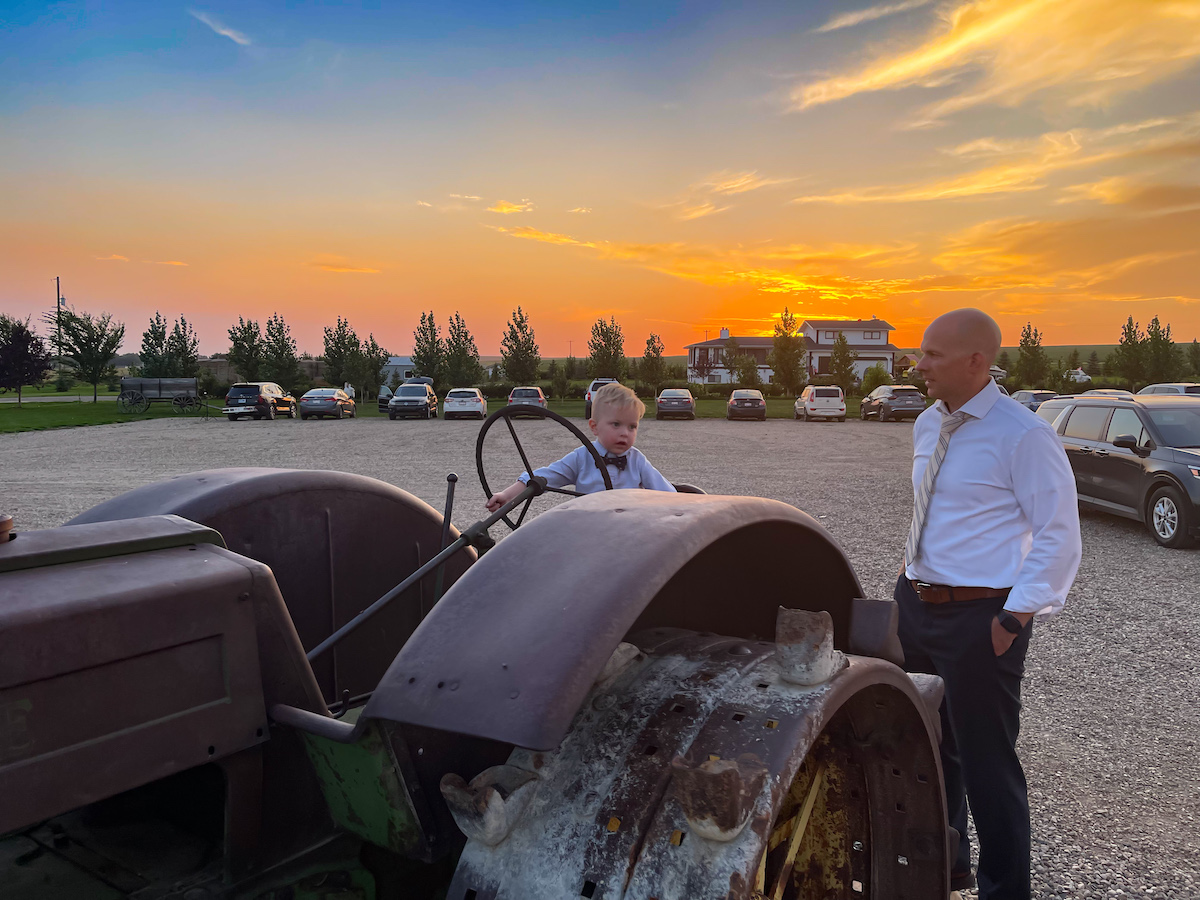 porter driving tractor
