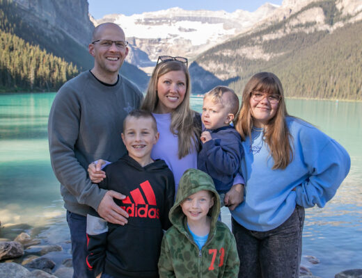 family at lake louise